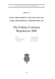 Utilities Contracts Regulations 2006