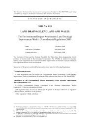 Environmental Impact Assessment (Land Drainage Improvement Works) (Amendment) Regulations 2006