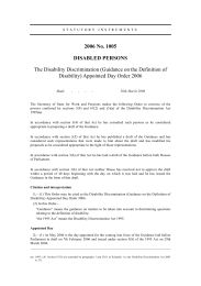 Disability Discrimination (Guidance on the Definition of Disability) Appointed Day Order 2006