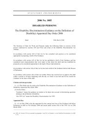 Disability Discrimination (Guidance on the Definition of Disability) Appointed Day Order 2006