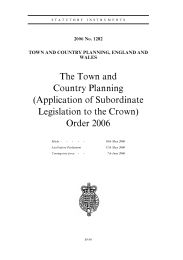 Town and Country Planning (Application of Subordinate Legislation to the Crown) Order 2006