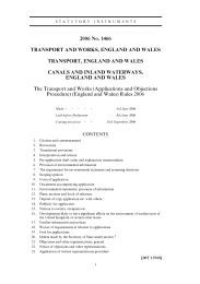 Transport and Works (Applications and Objections Procedure) (England and Wales) Rules 2006 (Includes correction June 2006)