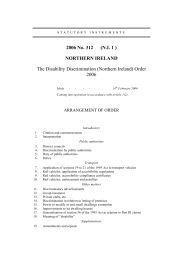 Disability Discrimination (Northern Ireland) Order 2006. (N.I.1) (Includes correction August 2006)