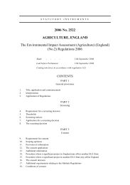 Environmental Impact Assessment (Agriculture) (England) (No.2) Regulations 2006