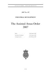 Assisted Areas Order 2007