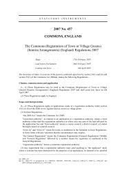 Commons (Registration of Town or Village Greens) (Interim Arrangements) (England) Regulations 2007
