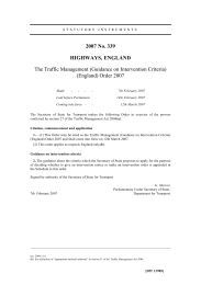 Traffic Management (Guidance on Intervention Criteria) (England) 2007