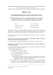 Water Resources (Environmental Impact Assessment) (England and Wales) (Amendment) Regulations 2006 (Corrections issued February and May 2007)