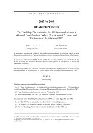 Disability Discrimination Act 1995 (Amendment etc.) (General Qualifications Bodies) (Alteration of Premises and Enforcement) Regulations 2007