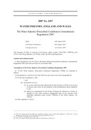 Water Industry (Prescribed Conditions) (Amendment) Regulations 2007