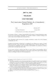 Conservation (Natural Habitats, etc.) (Amendment) Regulations 2007 (Includes correction slip dated October 2007)