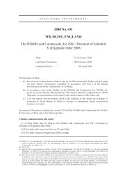 Wildlife and Countryside Act 1981 (Variation of Schedule 5) (England) Order 2008
