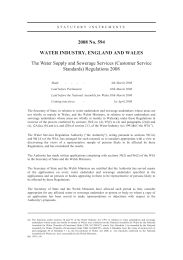Water Supply and Sewerage Services (Customer Services Standards) Regulations 2008