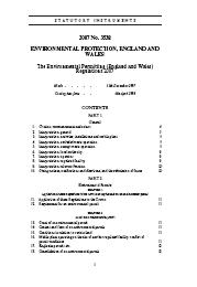 Environmental Permitting (England and Wales) Regulations 2007