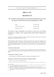 Architects (Recognition of European Qualifications etc. and Saving and Transitional Provision) Regulations 2008
