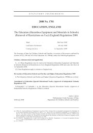 Education (Hazardous Equipment and Materials in Schools) (Removal of Restrictions on Use) (England) Regulations 2008