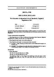 Education (Independent School Standards) (England) Regulations 2003