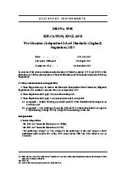 Education (Independent School Standards) (England) Regulations 2003