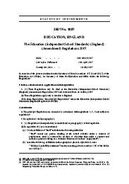 Education (Independent School Standards) (England) (Amendment) Regulations 2007