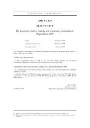 Electricity Safety, Quality and Continuity (Amendment) Regulations 2009