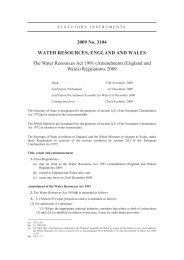 Water Resources Act 1991 (Amendment) (England and Wales) Regulations 2009