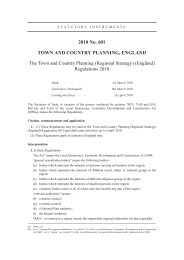Town and Country Planning (Regional Strategy) (England) Regulations 2010