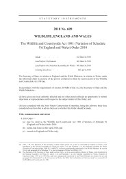 Wildlife and Countryside Act 1981 (Variation of Schedule 9) (England and Wales) Order 2010