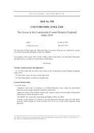 Access to the Countryside (Coastal Margin) (England) Order 2010