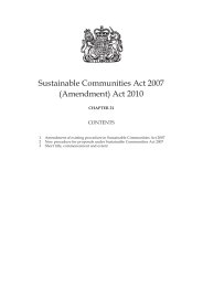Sustainable Communities Act 2007 (Amendment) Act 2010