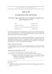 Water Supply (Miscellaneous Amendments) (England and Wales) Regulations 2010