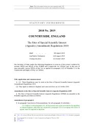 Sites of Special Scientific Interest (Appeals) (Amendment) Regulations 2010