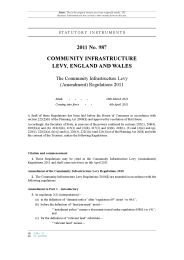 Community Infrastructure Levy (Amendment) Regulations 2011