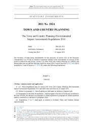 Town and Country Planning (Environmental Impact Assessment) Regulations 2011