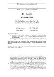 Traffic Signs (Amendment) (No. 2) Regulations and General Directions 2011