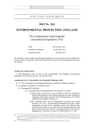 Contaminated Land (England) (Amendment) Regulations 2012