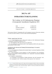 Localism Act 2011 (Infrastructure Planning) (Consequential Amendments) Regulations 2012