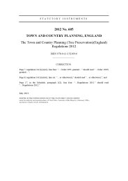 Town and Country Planning (Tree Preservation) (England) Regulations 2012 (Includes correction slip dated May 2012)