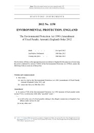 Environmental Protection Act 1990 (Amendment of Fixed Penalty Amount) (England) Order 2012