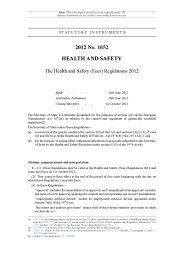 Health and Safety (Fees) Regulations 2012