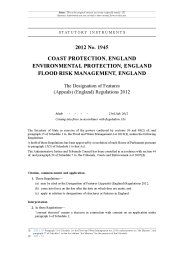 Designation of Features (Appeals) (England) Regulations 2012