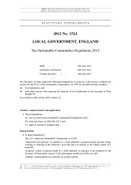 Sustainable Communities Regulations 2012