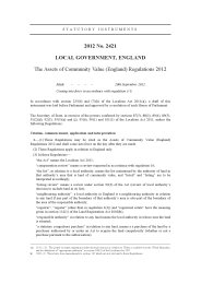 Assets of Community Value (England) Regulations 2012