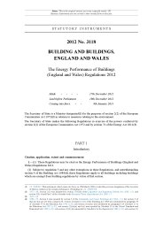 Energy Performance of Buildings (England and Wales) Regulations 2012