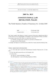 Welsh Ministers (Transfer of Functions) (No.2) Order 2009