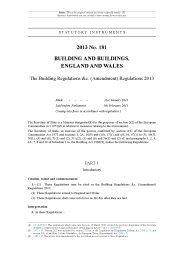 Building Regulations etc. (Amendment) Regulations 2013 (Includes correction slip issued February 2013)