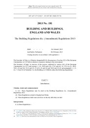 Building Regulations etc. (Amendment) Regulations 2013 (Includes correction slip issued February 2013)