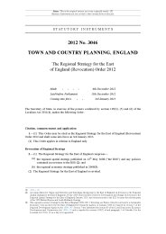 Regional Strategy for the East of England (Revocation) Order 2012