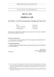 Bribery Act 2010 (Consequential Amendments) Order 2011