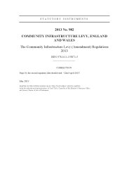 Community Infrastructure Levy (Amendment) Regulations 2013 (Includes correction slip dated May 2013)