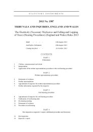 Electricity (Necessary Wayleaves and Felling and Lopping of Trees) (Hearing Procedures) (England and Wales) Rules 2013